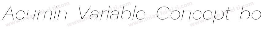 Acumin Variable Concept bold字体转换